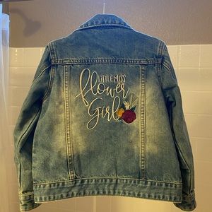 Flower girl jean jacket